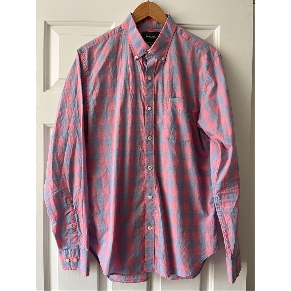Bonobos Lightweight Button-Down Shirt
Medium, Pink Canyon Lake Gingham, Slim fit